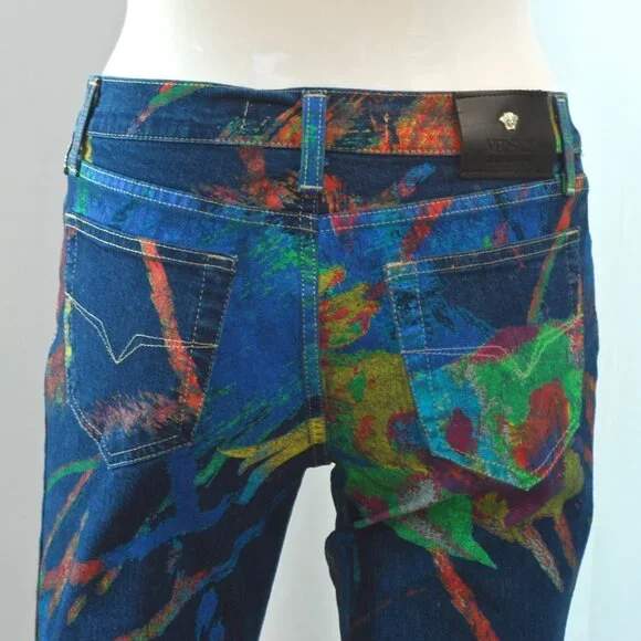 Versace Jeans Couture Artsy & Colourful Painted Jeans - Italy - Picture 6 of 11